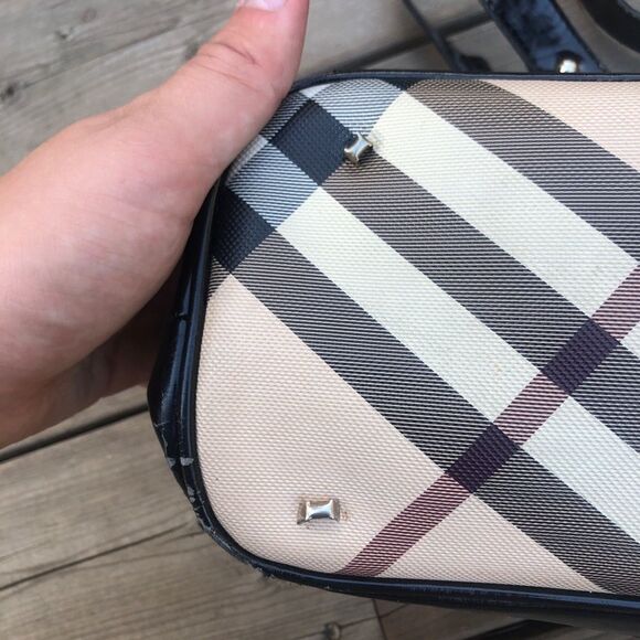 VINTAGE Burberry Purse BIG LOGO Brown - Picture 10 of 16